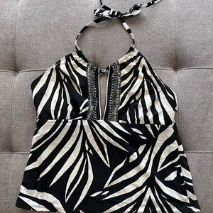 La Blanca Black and White Zebra Print Bikini
